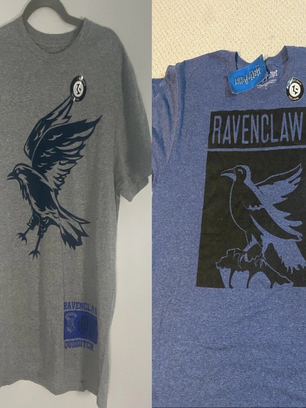 TWO Harry Potter Adult T-Shirt Ravenclaw Size Large - NWT